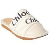 Chloé Woody Canvas & Leather Slipper Women