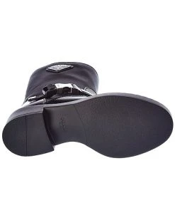 Prada Logo Nylon & Leather Boot Women -Fashionable Womens Clothing Store 1313259923 RLLD 4