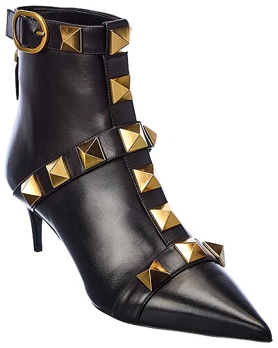 Valentino Roman Stud 60 Leather Bootie Women 3 Valentino Roman Stud 60 Leather Bootie Women