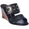 Salvatore Ferragamo Chaim Leather Wedge Sandal Women