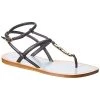 FENDI O'Lock Leather Sandal Women