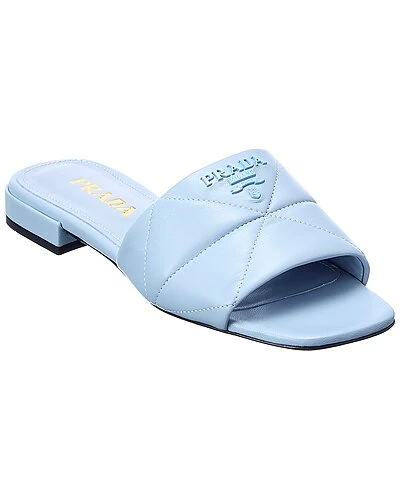 Prada Logo Padded Leather Sandal Women 3 Prada Logo Padded Leather Sandal Women