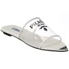 Prada Logo Vinyl & Leather Pointy-Toe Sandal Women -Fashionable Womens Clothing Store 1313336800 RLLD 1