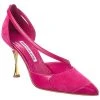 Manolo Blahnik Repim 90 Leather & Suede Pump Women -Fashionable Womens Clothing Store 1313341509 RLLD 1