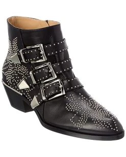 Chloé Susanna Studded Leather Bootie Women