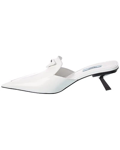 Prada Logo Leather Pointy-Toe Mule Women 4 Prada Logo Leather Pointy-Toe Mule Women - Image 2