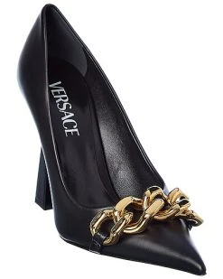Versace Medusa Chain Leather Pump Women
