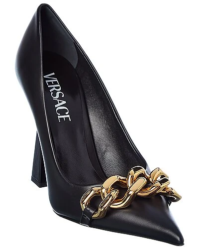 Versace Medusa Chain Leather Pump Women 3 Versace Medusa Chain Leather Pump Women