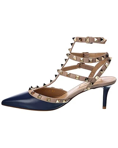 Valentino Rockstud Caged 65 Leather Ankle Strap Pump Women 4 Valentino Rockstud Caged 65 Leather Ankle Strap Pump Women - Image 2