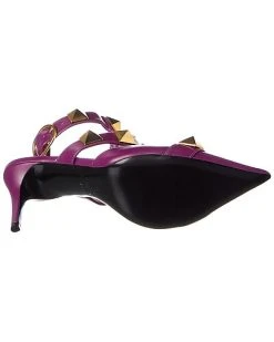 Valentino Roman Stud 80 Leather Ankle Strap Pump Women -Fashionable Womens Clothing Store 1313407289 RLLD 4