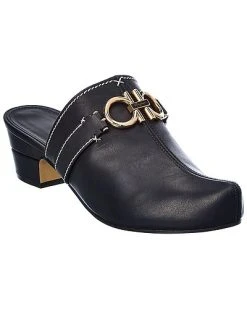 Salvatore Ferragamo Phobos Leather Mule Women