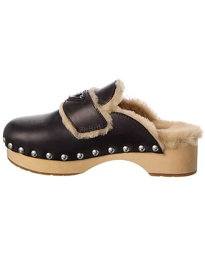 Prada Logo Studded Leather Mule Women 4 Prada Logo Studded Leather Mule Women - Image 2