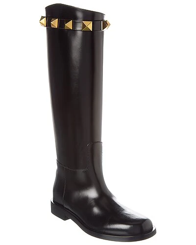 Valentino Roman Stud 15 Leather Knee-High Boot Women 3 Valentino Roman Stud 15 Leather Knee-High Boot Women