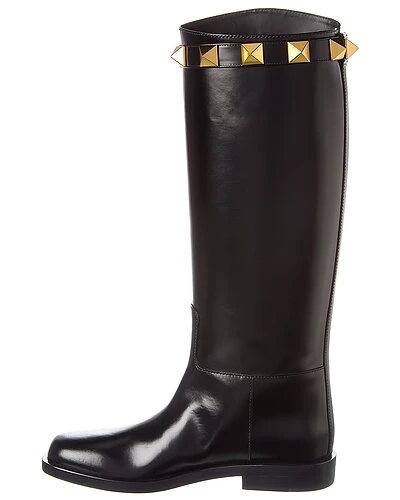 Valentino Roman Stud 15 Leather Knee-High Boot Women 4 Valentino Roman Stud 15 Leather Knee-High Boot Women - Image 2