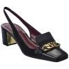 Valentino VLogo Chain 40 Leather Slingback Pump Women