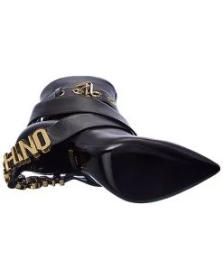 MOSCHINO Logo Leather Bootie Women -Fashionable Womens Clothing Store 1313455838 RLLD 4