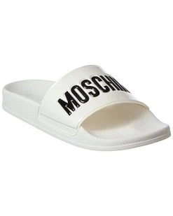MOSCHINO Logo Embossed Rubber Slide Women