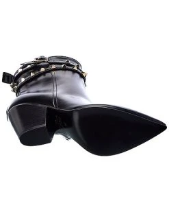 Valentino Rockstud 85 Leather Bootie Women -Fashionable Womens Clothing Store 1313488964 RLLD 4