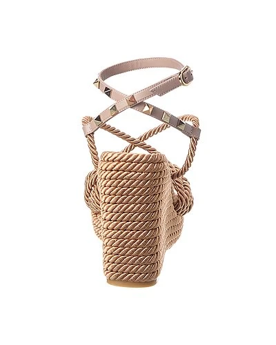 Valentino Torchon Rockstud 115 Rope Wedge Sandal Women 5 Valentino Torchon Rockstud 115 Rope Wedge Sandal Women - Image 3