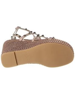 Valentino Rockstud 95 Leather Wedge Sandal Women 10 Valentino Rockstud 95 Leather Wedge Sandal Women -Fashionable Womens Clothing Store 1313493065 RLLD 4