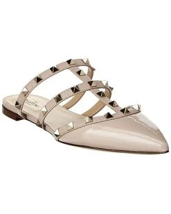Valentino Rockstud Caged Patent Flat Women