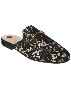 Gucci Princetown Leather & Lace Slipper Women