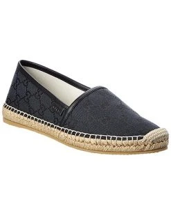 Gucci GG Canvas & Leather Espadrille Women
