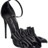 Dolce & Gabbana Ruched Leather Sandal Women