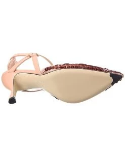 FENDI Colibri Lite Sequin Silk & Leather Slingback Pump Women -Fashionable Womens Clothing Store 1313528506 RLLD 4