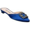 Manolo Blahnik Hangisimu Satin Flat Women -Fashionable Womens Clothing Store 1313533553 RLLD 1