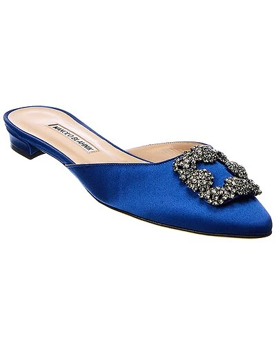 Manolo Blahnik Hangisimu Satin Flat Women 3 Manolo Blahnik Hangisimu Satin Flat Women