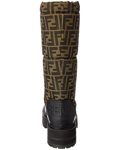 FENDI Signature Leather-Trim Boot Women 5 FENDI Signature Leather-Trim Boot Women - Image 3