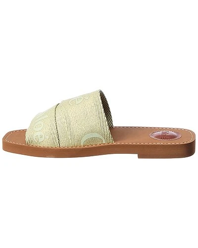 Chloé Woody Logo Canvas Slide Women 4 Chloé Woody Logo Canvas Slide Women - Image 2