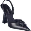 Versace La Medusa Leather Slingback Pump Women