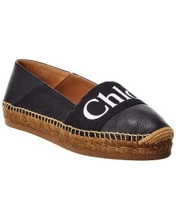 Chloé Woody Leather Espadrille Women