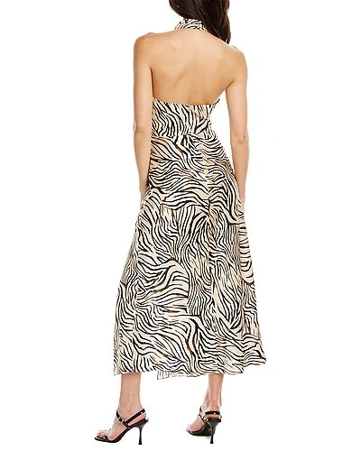 Halter Silk Midi Dress Women 4 Halter Silk Midi Dress Women - Image 2