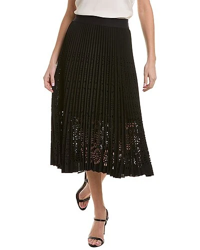 Elie Tahari Laser-Cut Midi Skirt Women 3 Elie Tahari Laser-Cut Midi Skirt Women