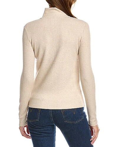 Vince Ribbed Turtleneck 1/2-Zip Sweater Women 4 Vince Ribbed Turtleneck 1/2-Zip Sweater Women - Image 2