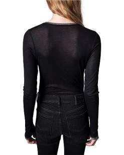 Zadig & Voltaire Long Sleeve Willy Foil T-Shirt Ml T-shirt Women 6 Zadig & Voltaire Long Sleeve Willy Foil T-Shirt Ml T-shirt Women -Fashionable Womens Clothing Store 1411361709 RLLD 2