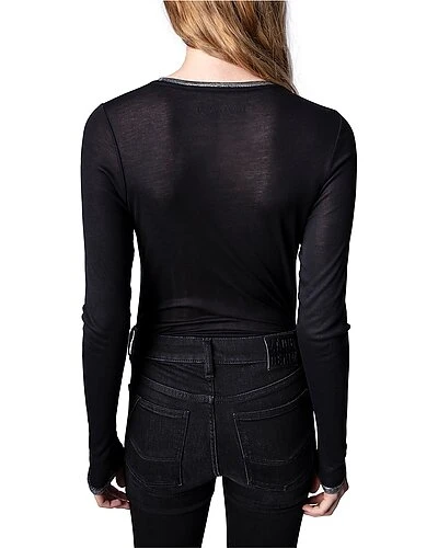 Zadig & Voltaire Long Sleeve Willy Foil T-Shirt Ml T-shirt Women 4 Zadig & Voltaire Long Sleeve Willy Foil T-Shirt Ml T-shirt Women - Image 2