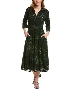 Samantha Sung Patricia Wool Shirtdress Women