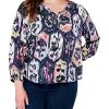 Plus Medallion Mix Top Women -Fashionable Womens Clothing Store 1411590086 RLLD 1
