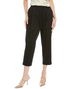 Ashland Cropped Linen & Wool-Blend Pant Women