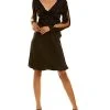 Twist Front Split A-Line Dress Women