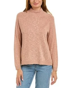 EILEEN FISHER Unnel Neck Linen-Blend Top Women
