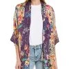 Johnny Was Eller Topiary Hunter Silk Kimono Women
