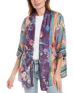 Johnny Was Eller Topiary Hunter Silk Kimono Women -Fashionable Womens Clothing Store 1411753846 RLLD 3