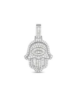 14K 3.42 Ct. Tw. Diamond Hamsa Pendant Women