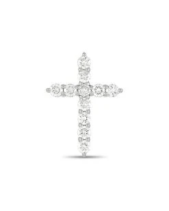 14K 0.42 Ct. Tw. Diamond Cross Pendant Women