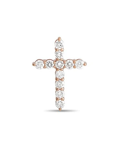 14K Rose Gold 0.75 Ct. Tw. Diamond Cross Pendant Women 3 14K Rose Gold 0.75 Ct. Tw. Diamond Cross Pendant Women